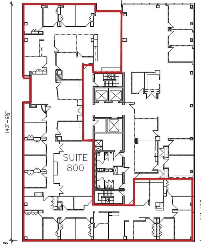 200 Graham Ave, Winnipeg, MB à louer Plan d’étage– Image 1 sur 1