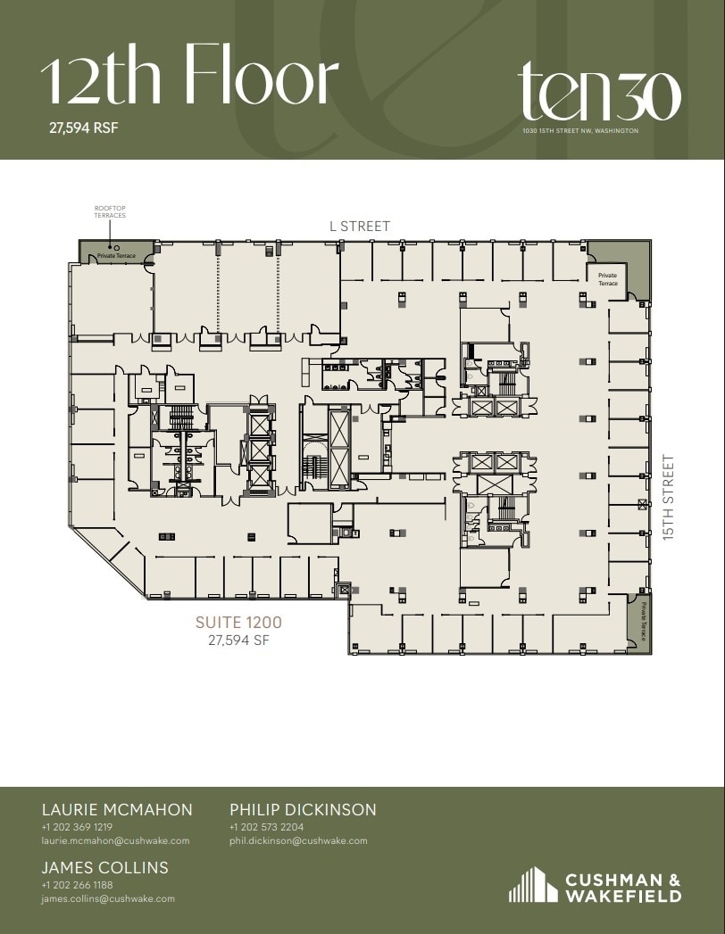 1030 15th St NW, Washington, DC à louer Plan d’étage– Image 1 sur 1