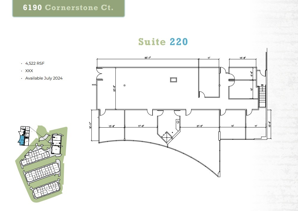 6185 Cornerstone Ct E, San Diego, CA à louer Plan d’étage– Image 1 sur 1