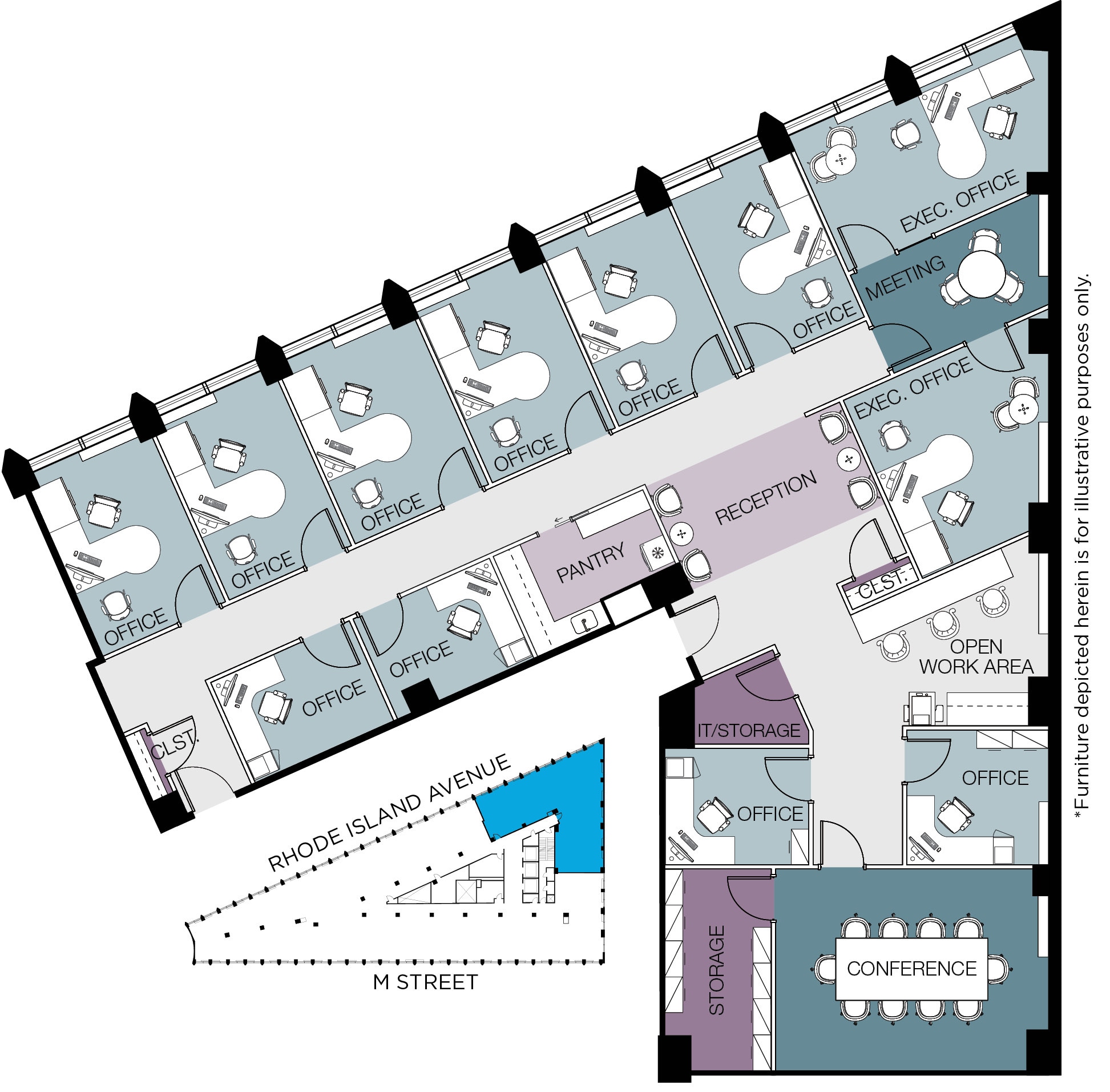 1730 Rhode Island Ave NW, Washington, DC à louer Plan d’étage– Image 1 sur 1