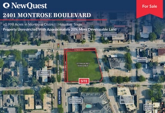 Plus de détails pour 2401 Montrose Blvd, Houston, TX - Terrain à vendre