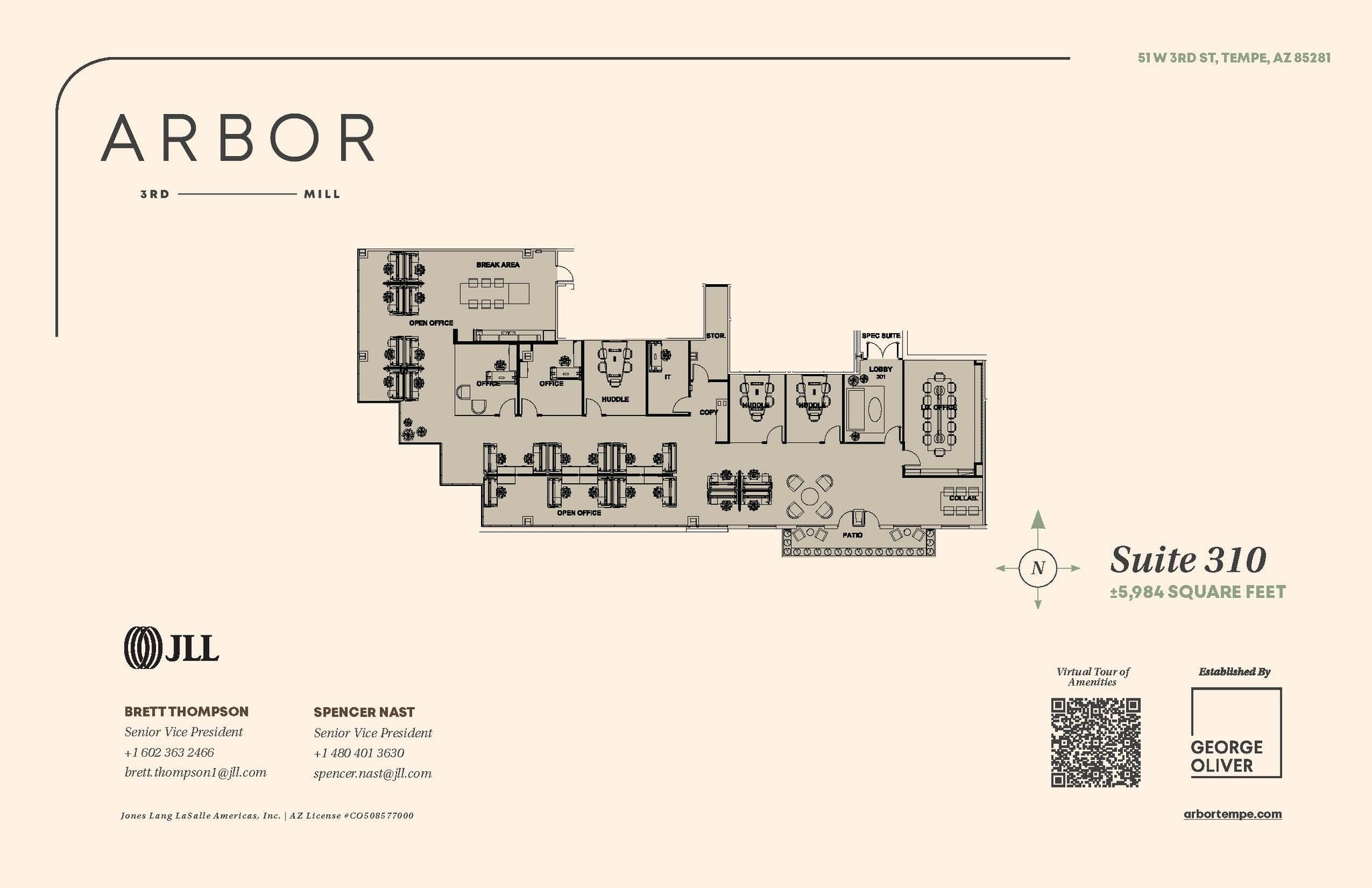 51 W 3rd St, Tempe, AZ à louer Plan d’étage– Image 1 sur 1