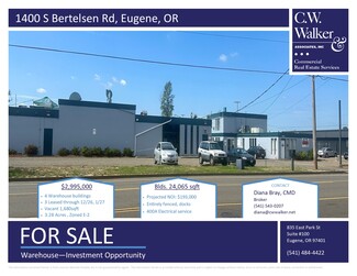 Plus de détails pour Bertelsen Rd Warehouse Opportunity – à vendre, Eugene, OR