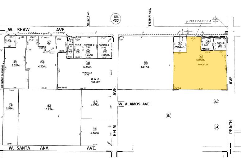 406-498 W Shaw Ave, Clovis, CA à louer - Plan cadastral – Image 2 sur 17