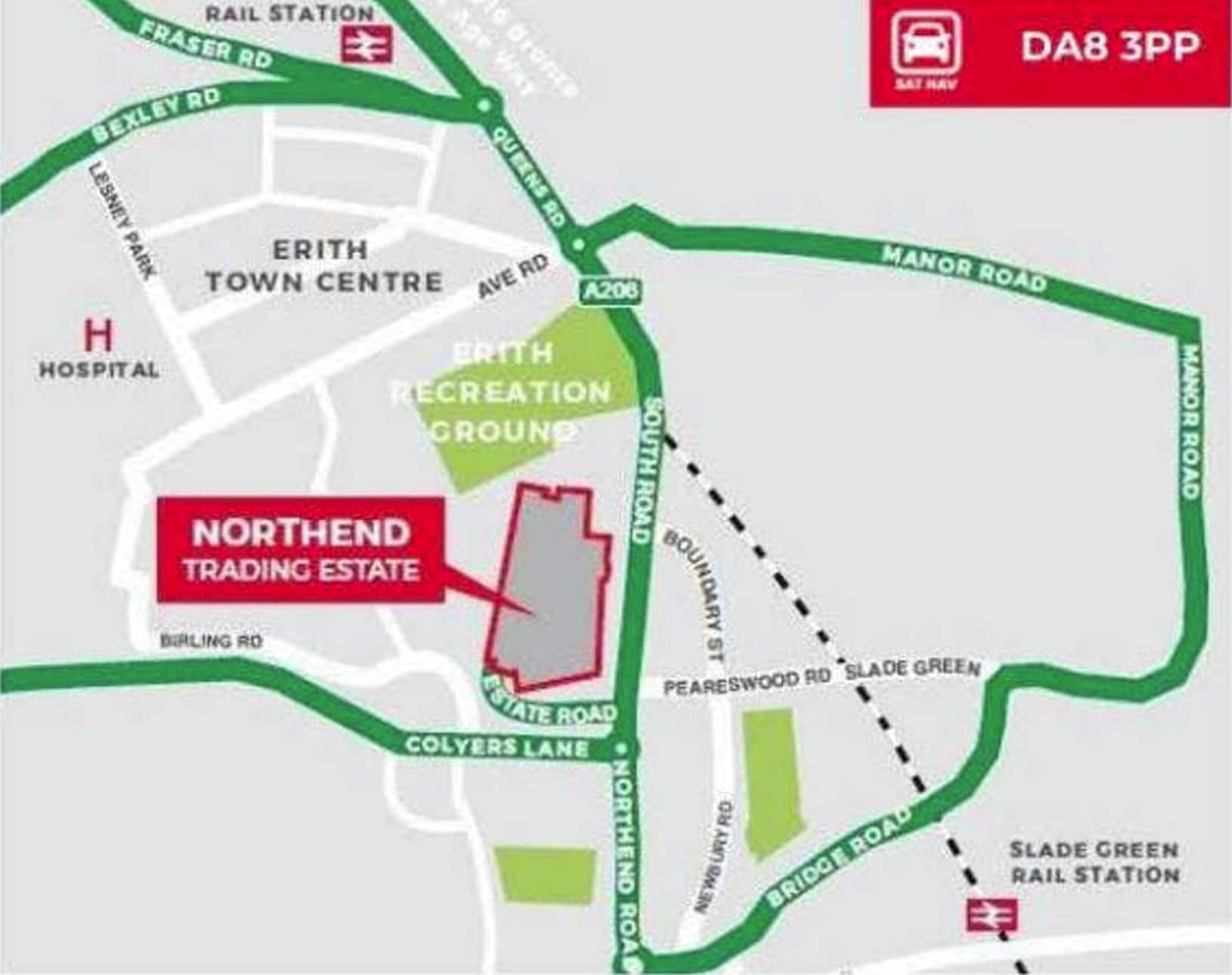 Northend Rd, Erith à louer Carte– Image 1 sur 2