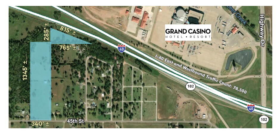 I-40 Between Hwy-102 & Stevens Rd, Shawnee, OK à vendre - Photo de l’immeuble – Image 2 sur 2