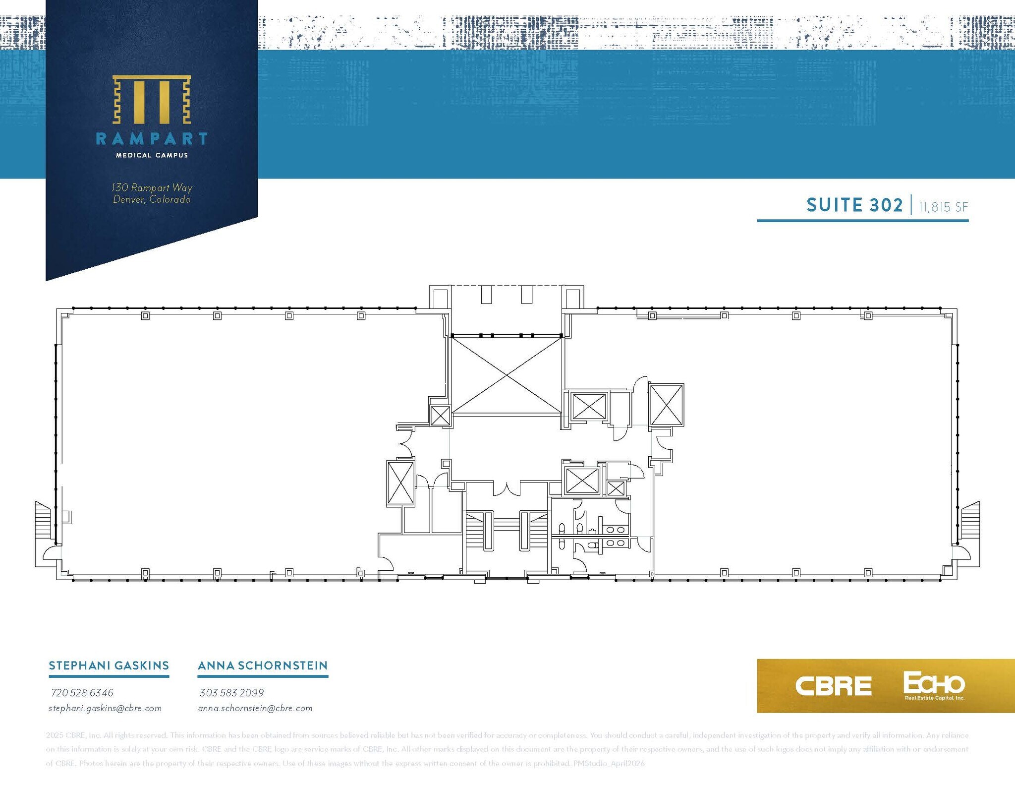 125 Rampart Way, Denver, CO à louer Plan d’étage– Image 1 sur 2