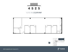4525 Lemmon Ave, Dallas, TX à louer Plan d’étage– Image 1 sur 4