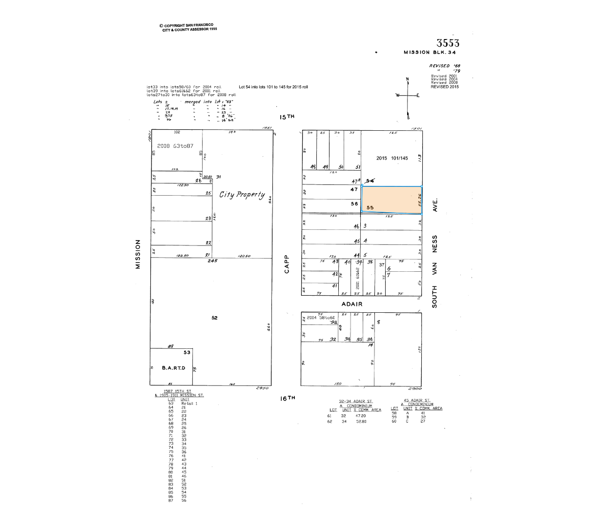 430 S Van Ness Ave, San Francisco, CA à louer Plan cadastral– Image 1 sur 2