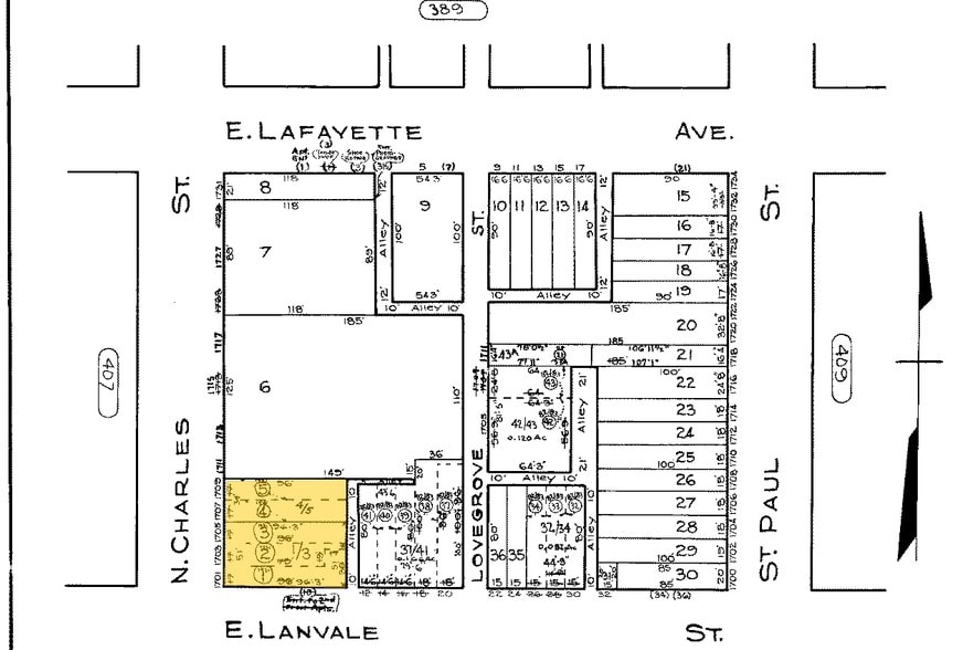 1701-1709 N Charles St, Baltimore, MD à louer - Plan cadastral – Image 2 sur 3
