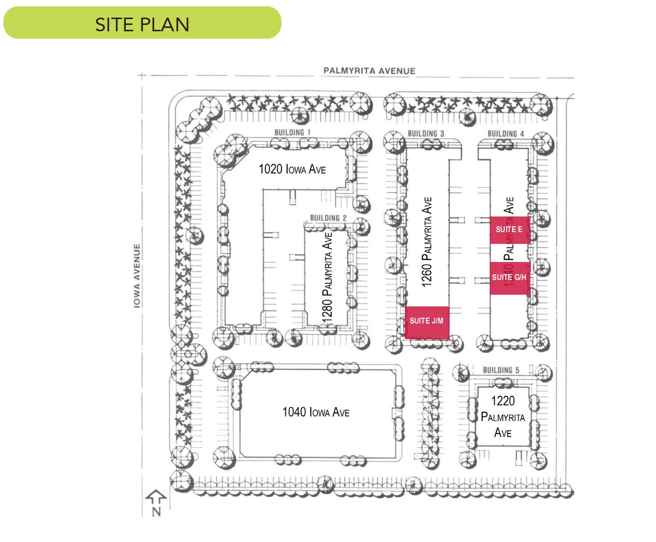 1020 Iowa Ave, Riverside, CA à louer Plan de site– Image 1 sur 1