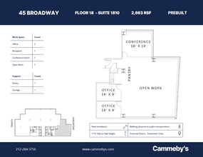 45 Broadway, New York, NY à louer Plan d’étage– Image 2 sur 11