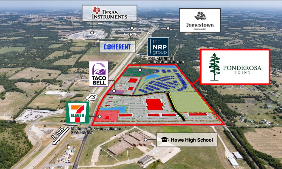 US-75 & Ponderosa Rd, Howe, TX à vendre - Aérien – Image 3 sur 5