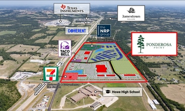 US-75 & Ponderosa Rd, Howe, TX - VUE AÉRIENNE  vue de carte