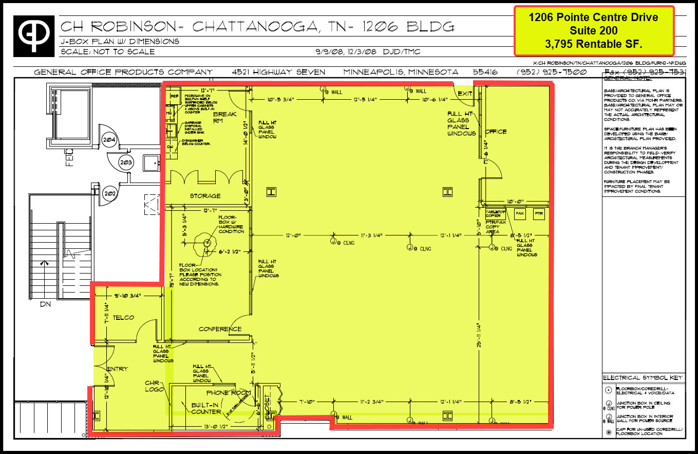 1206 Pointe Centre Dr, Chattanooga, TN à louer Plan d’étage– Image 1 sur 1