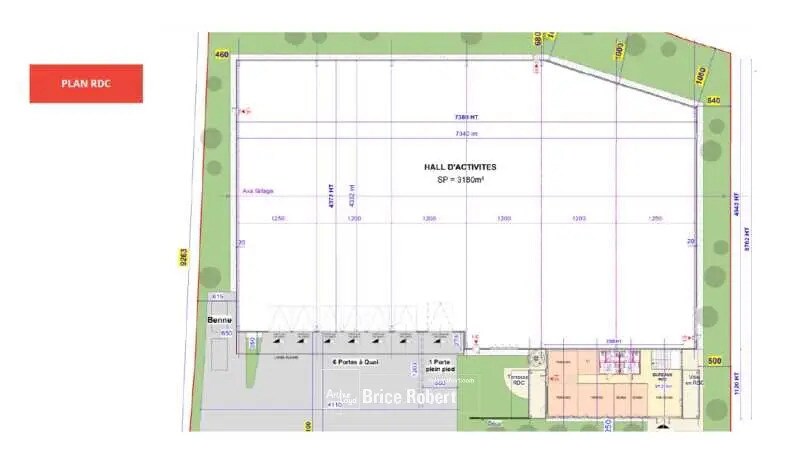 Bureau dans Mions à louer - Plan d’étage – Image 2 sur 4