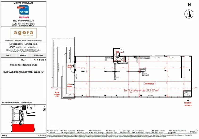 Local commercial dans Saint-Malo à louer - Plan d’étage – Image 2 sur 9