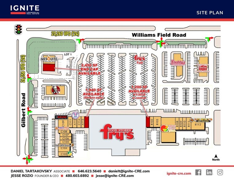 2425 S Gilbert Rd, Gilbert, AZ à louer - Plan de site – Image 2 sur 5