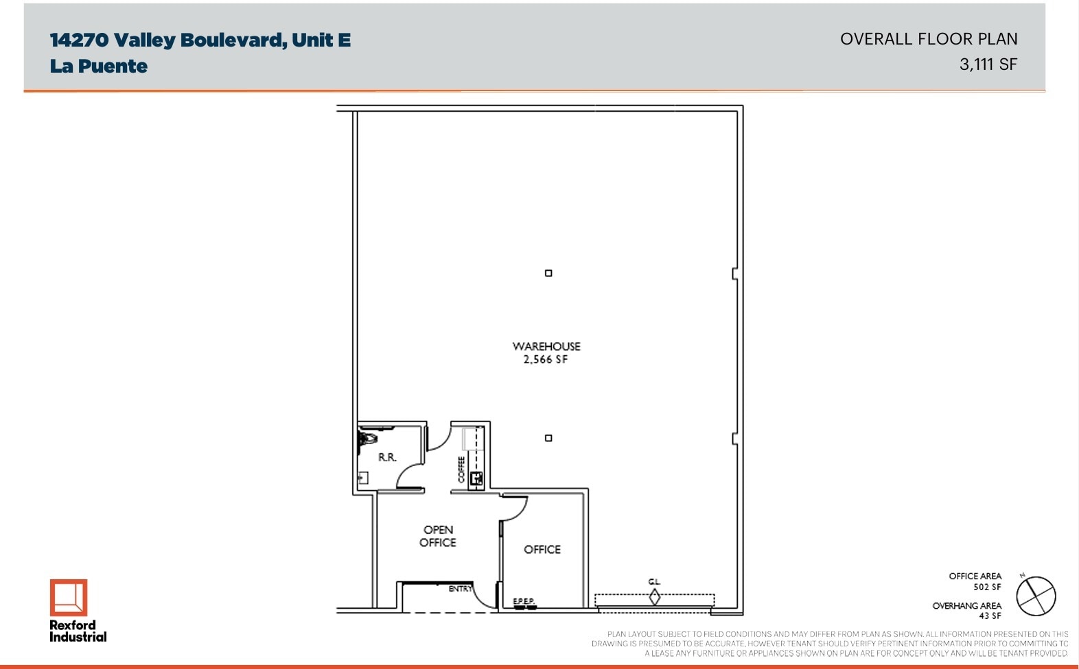 14278 Valley Blvd, City Of Industry, CA à louer Plan d’étage– Image 1 sur 1