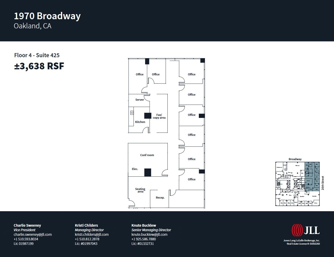 1970 Broadway, Oakland, CA à louer Plan d’étage– Image 1 sur 1