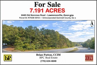 Plus de détails pour 2445 Old Norcross rd, Lawrenceville, GA - Terrain à vendre