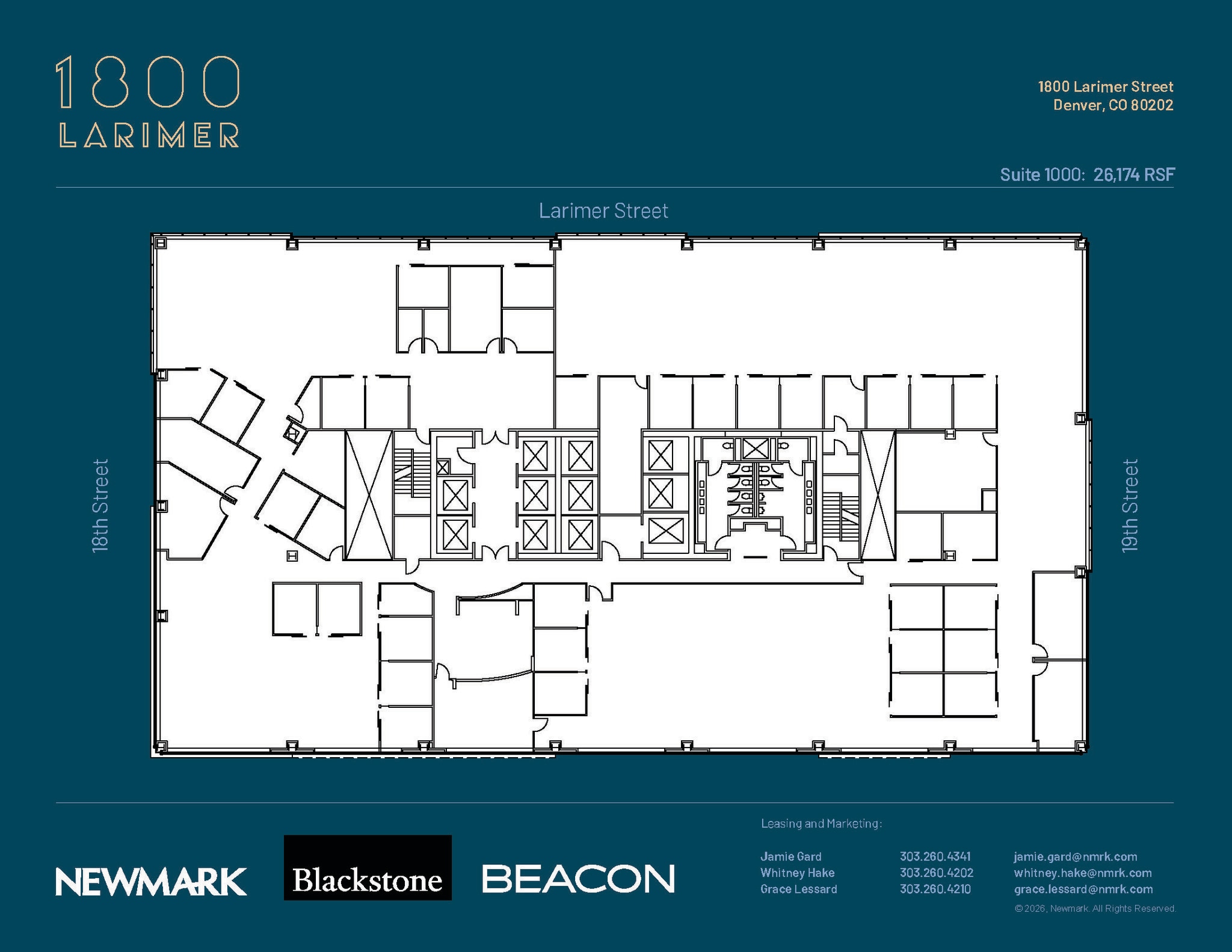 1800 Larimer St, Denver, CO à louer Plan d’étage– Image 1 sur 1