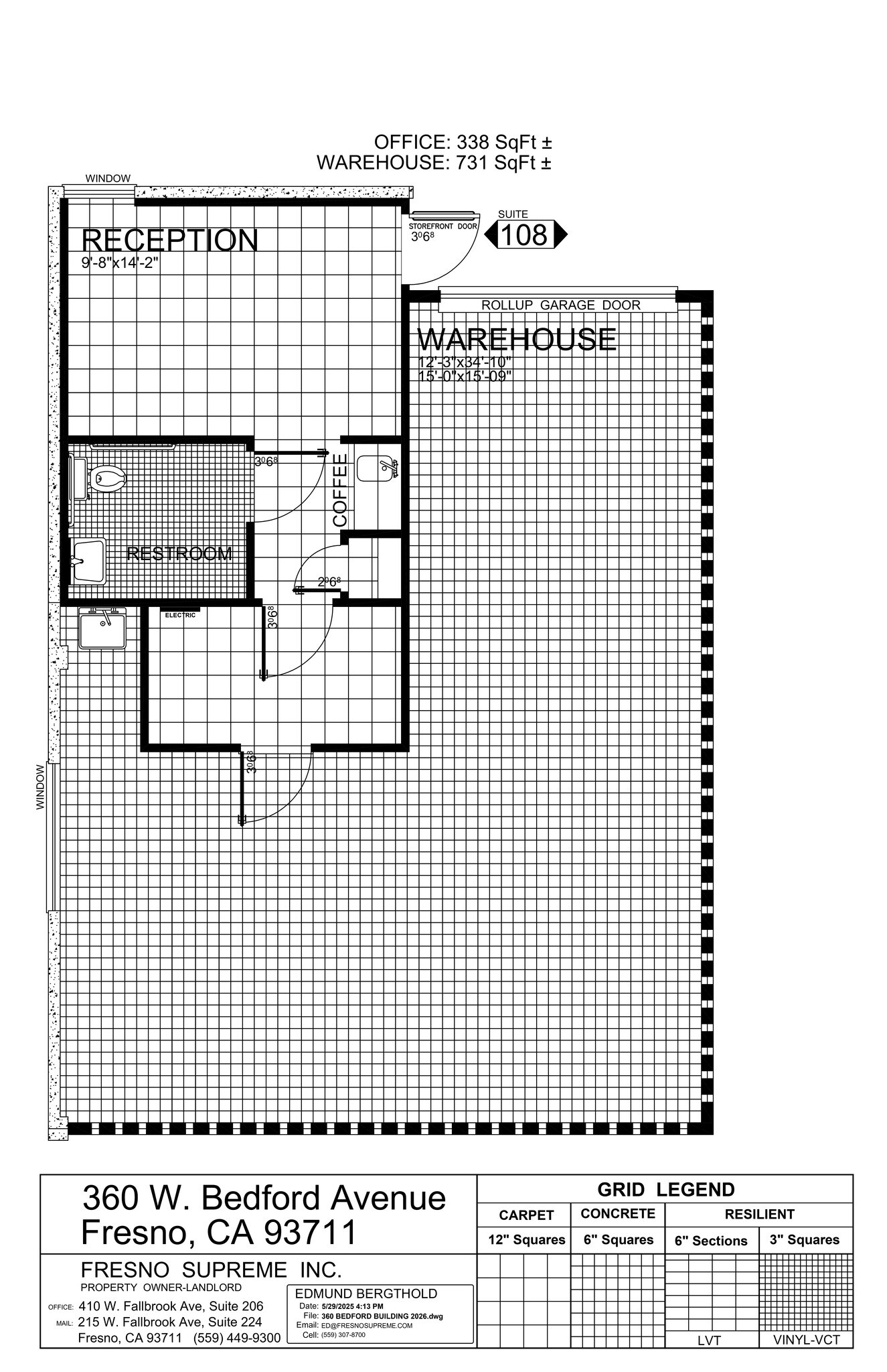 360 W Bedford Ave, Fresno, CA à louer Plan de site– Image 1 sur 1