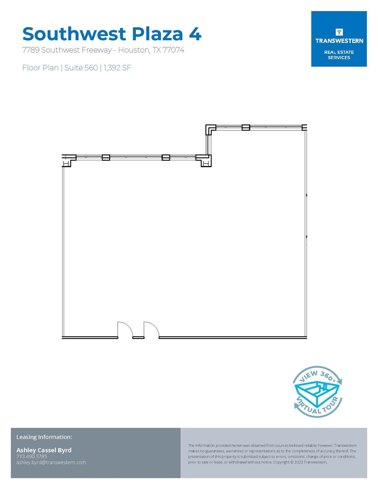 7737 Southwest Fwy, Houston, TX à louer Plan d’étage– Image 1 sur 1