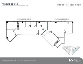 10077 Grogans Mill Rd, The Woodlands, TX à louer Plan d’étage– Image 2 sur 2