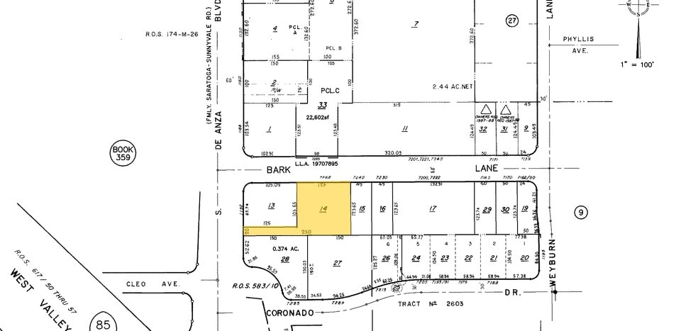 7250-7260 Bark Ln, San Jose, CA à louer - Plan cadastral – Image 3 sur 6