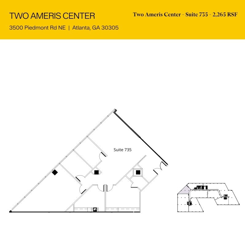 3500 Piedmont Rd NE, Atlanta, GA à louer Plan d’étage– Image 1 sur 1