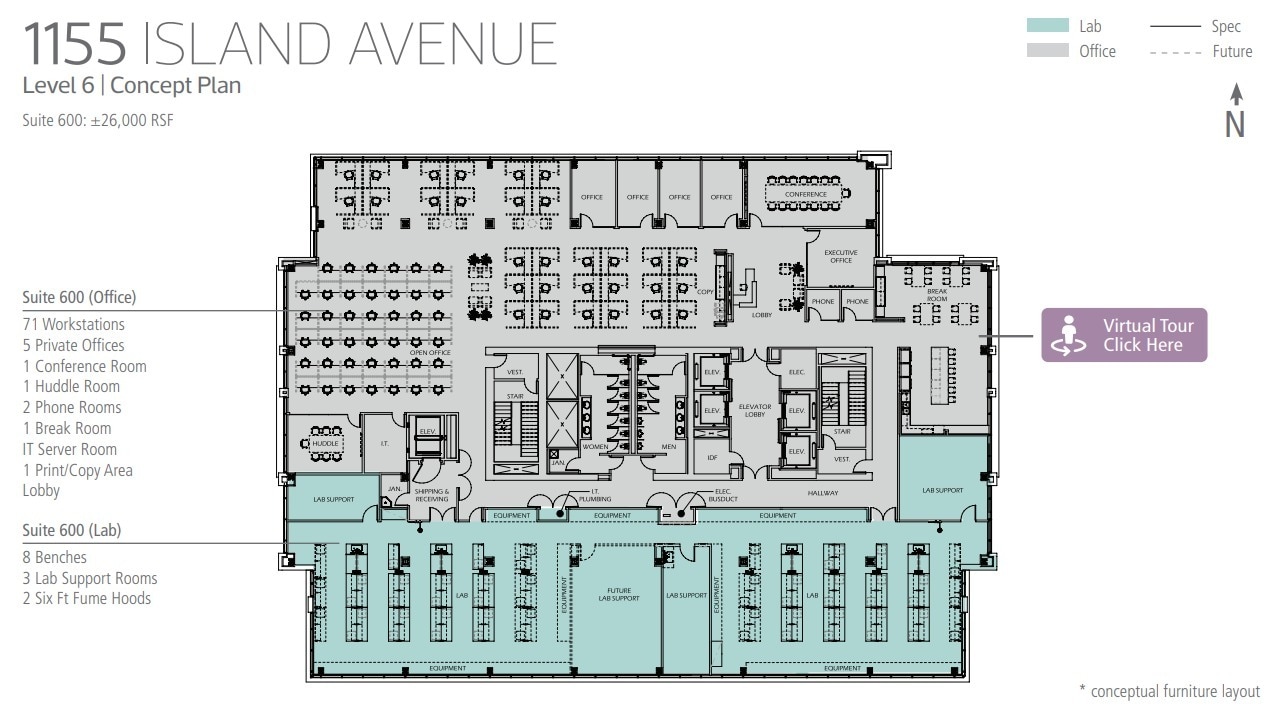 1155 Island Ave, San Diego, CA à louer Plan d’étage– Image 1 sur 1