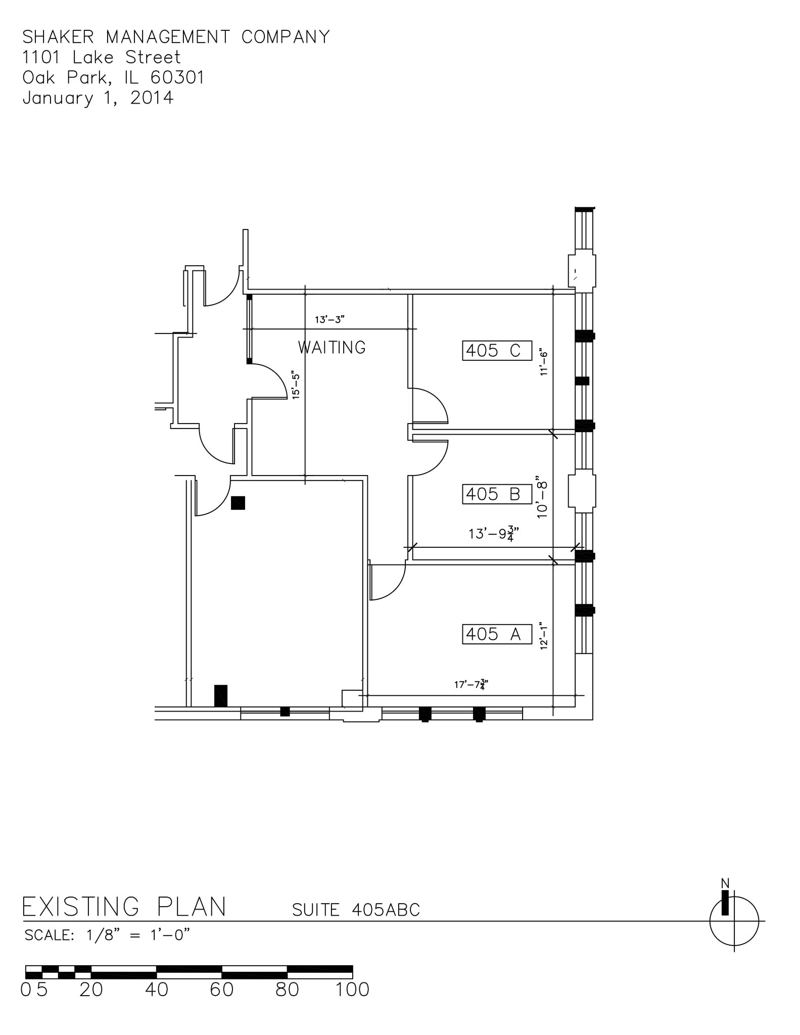 1100 Lake St, Oak Park, IL à louer Plan d’étage– Image 1 sur 1