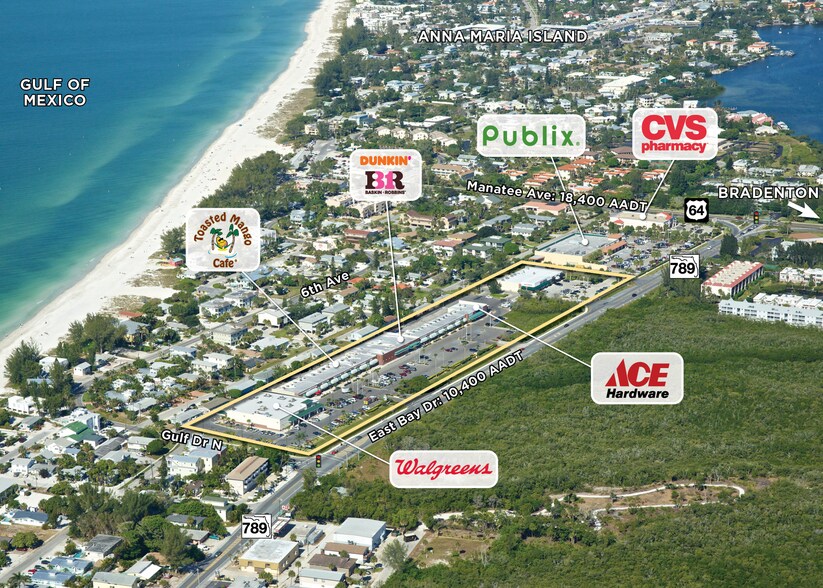 3200-3352 E Bay Dr, Holmes Beach, FL à louer - Aérien – Image 2 sur 5