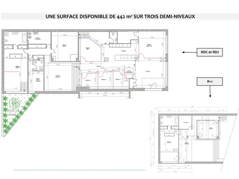Local commercial dans Courbevoie à louer - Plan d’étage – Image 3 sur 4