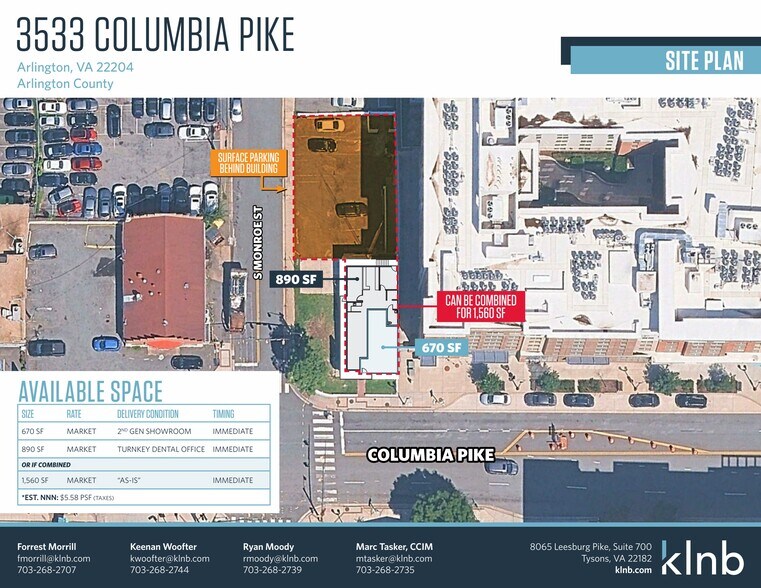 3533 Columbia Pike, Arlington, VA à louer - Plan de site – Image 1 sur 2