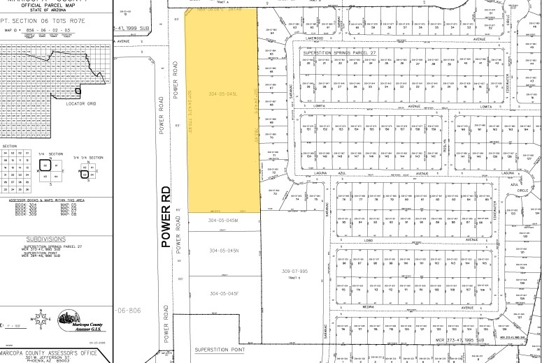 2235 S Power Rd, Mesa, AZ à louer - Plan cadastral – Image 2 sur 9