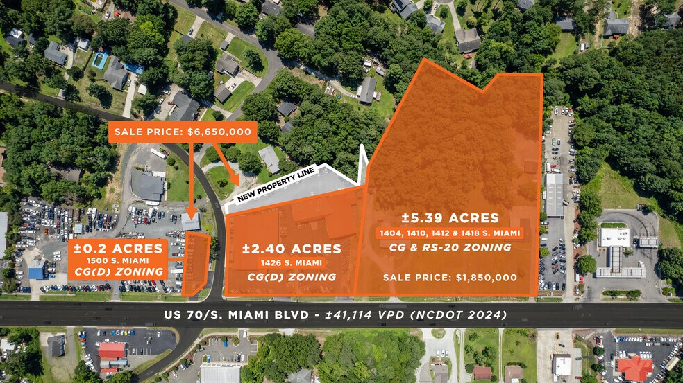 US-70 Land & Automotive Buildings portefeuille de 4 biens à vendre sur LoopNet.fr - Aérien – Image 3 sur 41