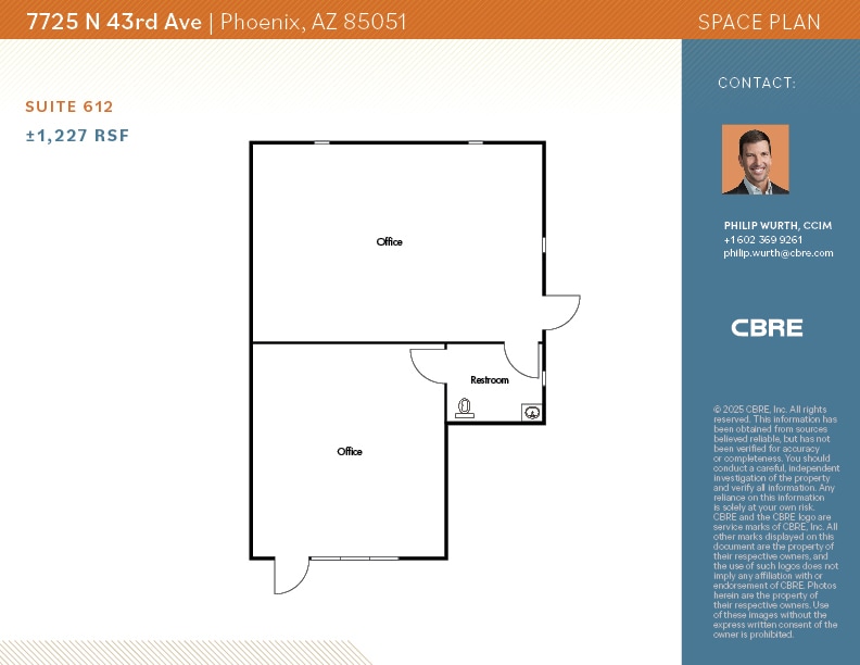 7725 N 43rd Ave, Phoenix, AZ à louer Plan d’étage– Image 1 sur 1