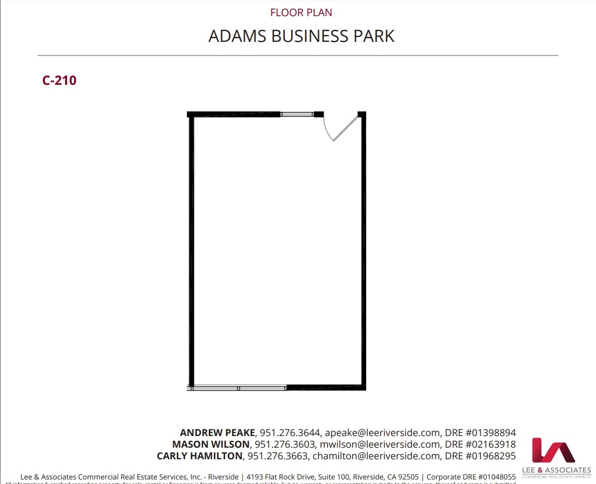 2900 Adams St, Riverside, CA à louer Plan d’étage– Image 1 sur 1