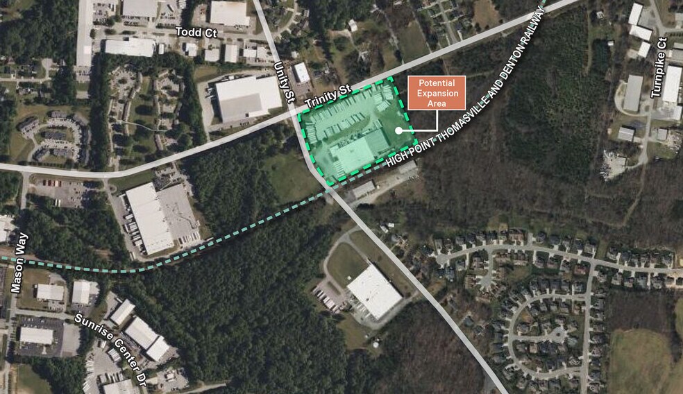 1408 Unity St, Thomasville, NC à louer - Aérien – Image 2 sur 5