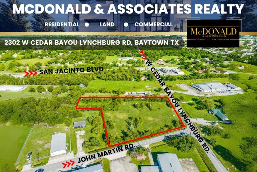 2302 W Cedar Bayou Lynchburg Rd, Baytown, TX à vendre - Aérien – Image 1 sur 5