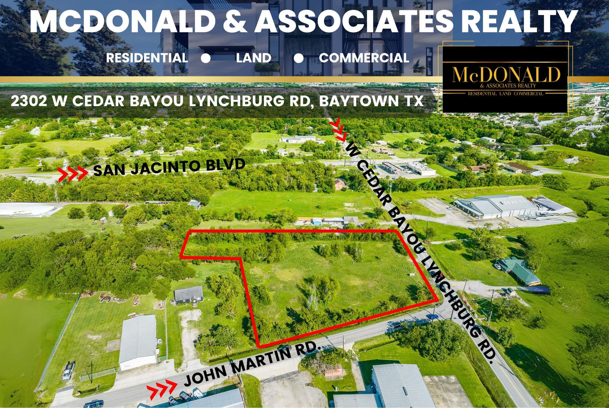 2302 W Cedar Bayou Lynchburg Rd, Baytown, TX à vendre Aérien– Image 1 sur 6