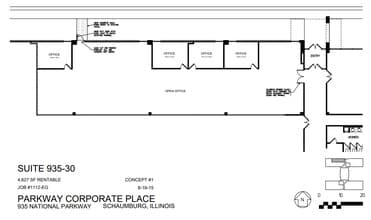 935 National Pky, Schaumburg, IL à louer Plan d’étage– Image 2 sur 2