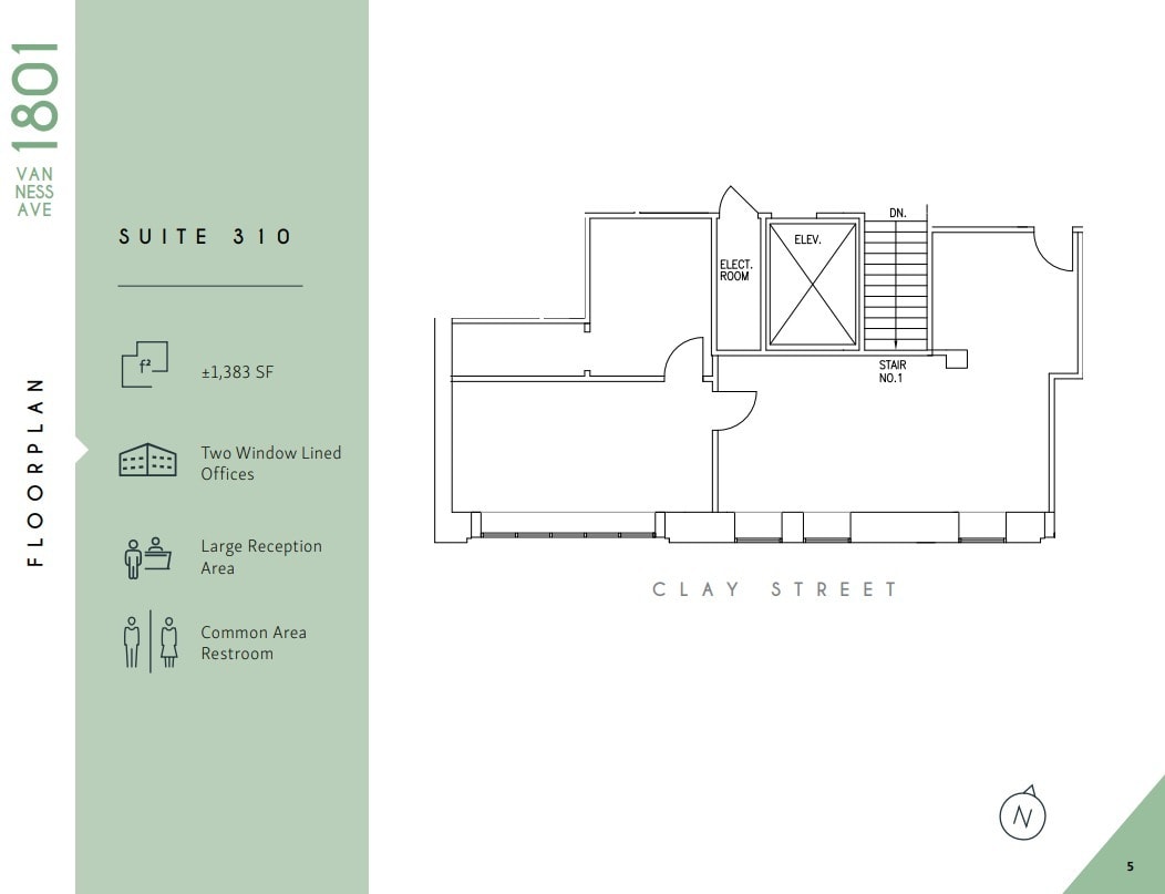 1801 Van Ness Ave, San Francisco, CA à louer Plan d’étage– Image 1 sur 1
