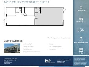 14515 Valley View Ave, Santa Fe Springs, CA à louer Plan d’étage– Image 1 sur 1