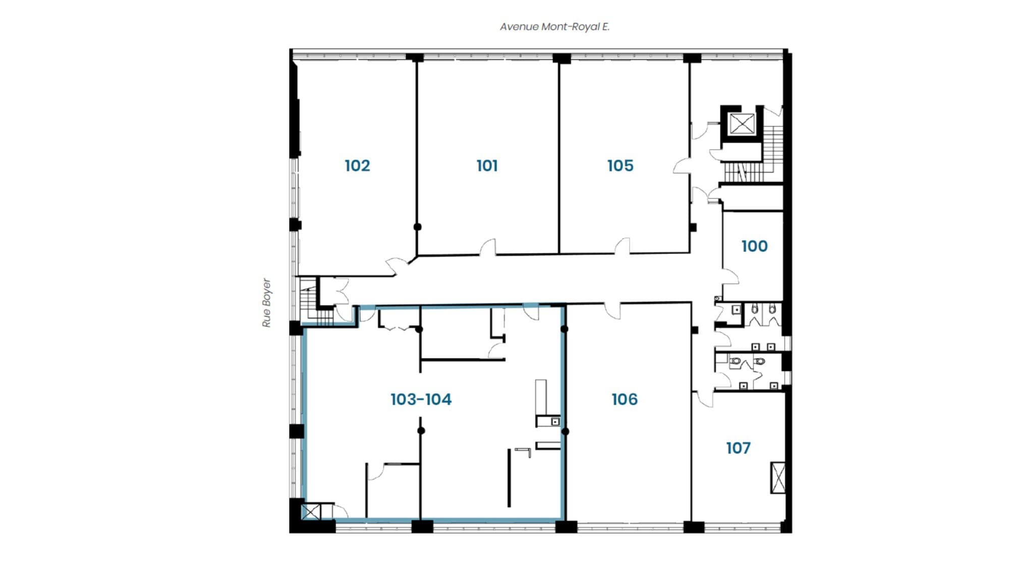 1000-1012 Av du Mont-Royal E, Montréal, QC à louer Plan d’étage– Image 1 sur 1