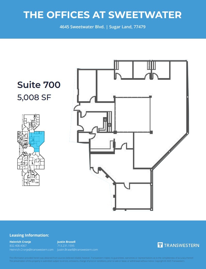 4675 Sweetwater Blvd, Sugar Land, TX à louer Plan d’étage– Image 1 sur 1