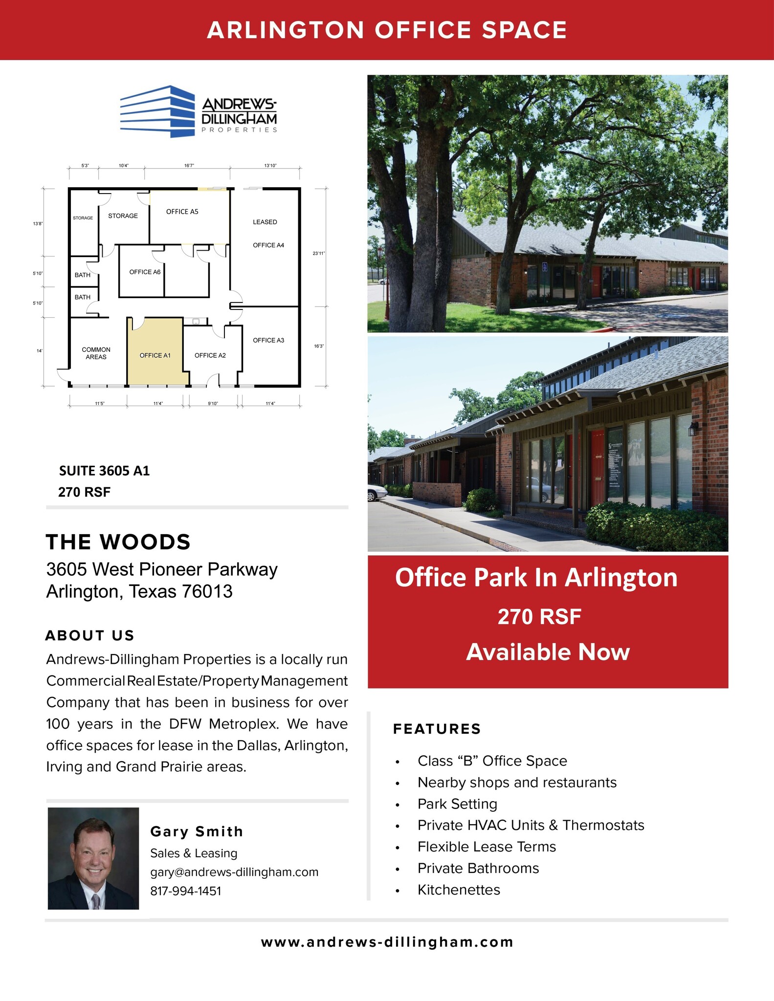 3603-3617 W Pioneer Pky, Arlington, TX à louer Plan d’étage– Image 1 sur 1