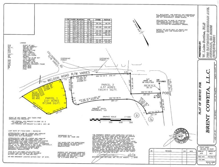 Weldon Rd, Palmetto, GA à vendre - Plan cadastral – Image 2 sur 2